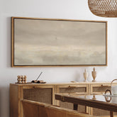 Jesus & Sheep Wall Art - Large Framed Minimalist Christian Canvas Prints, Pastoral Abstract Landscape in Soft Neutrals for Church Decor