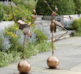 Metal Ballet Girl Sculpture: Garden Art Ornament