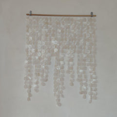 Eco friendly bedroom wall decor: Capiz Shell Hanging art
