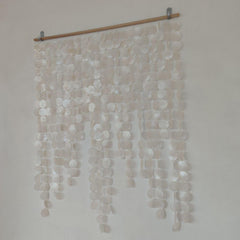 Eco friendly bedroom wall decor: Capiz Shell Hanging art