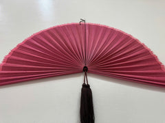 Pink Bamboo Wall Fan Decor | Boho Wall Art