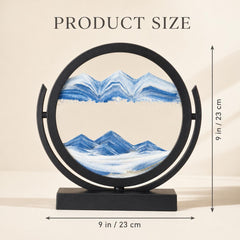 Moving Sand Art Landscape Decor, 360 Rotatable Sand Painting, Modern Office Desk Accessory