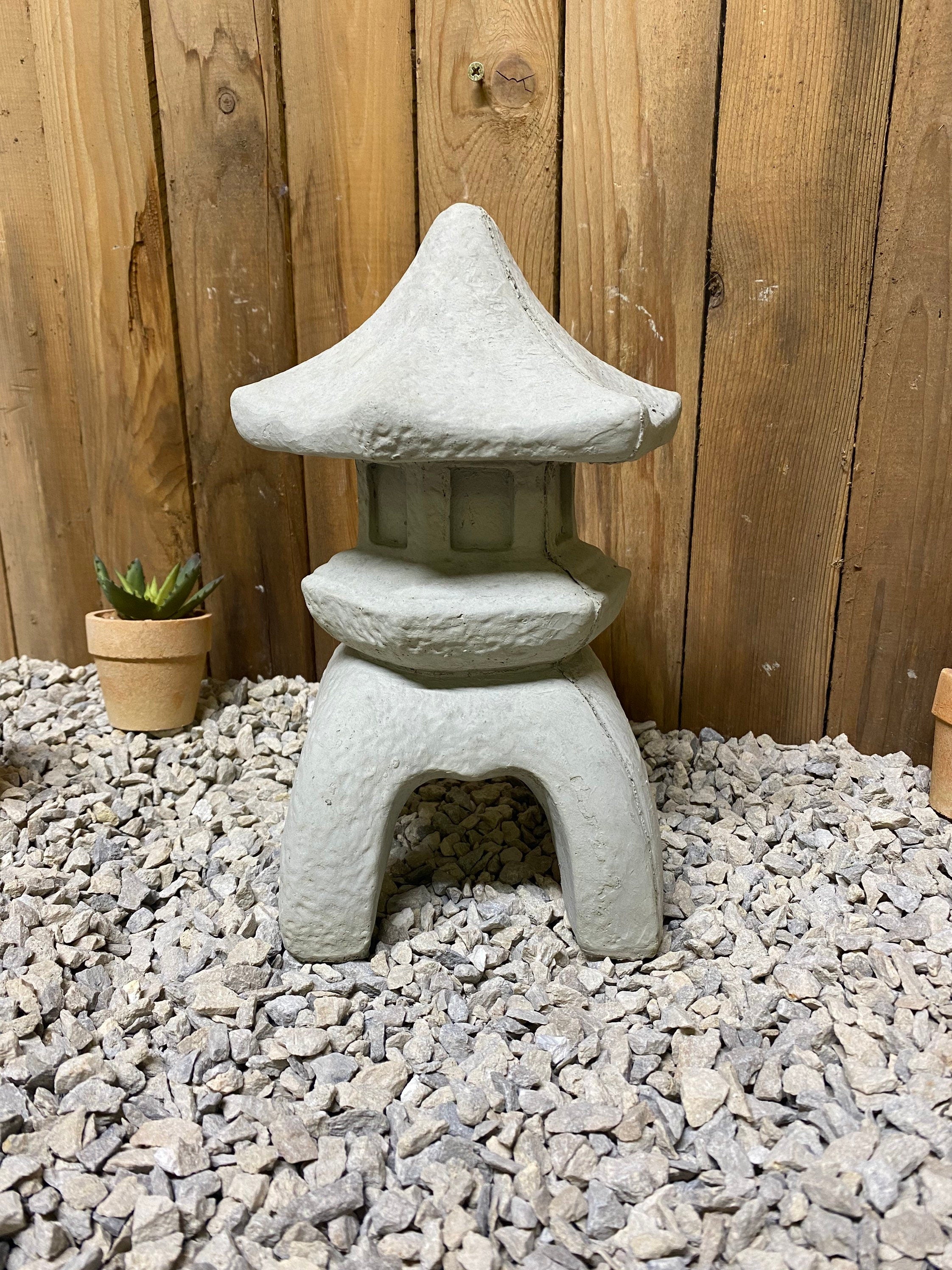 1pc pagoda, Concrete indoor/ outdoor statue, zen garden, spiritual statue
