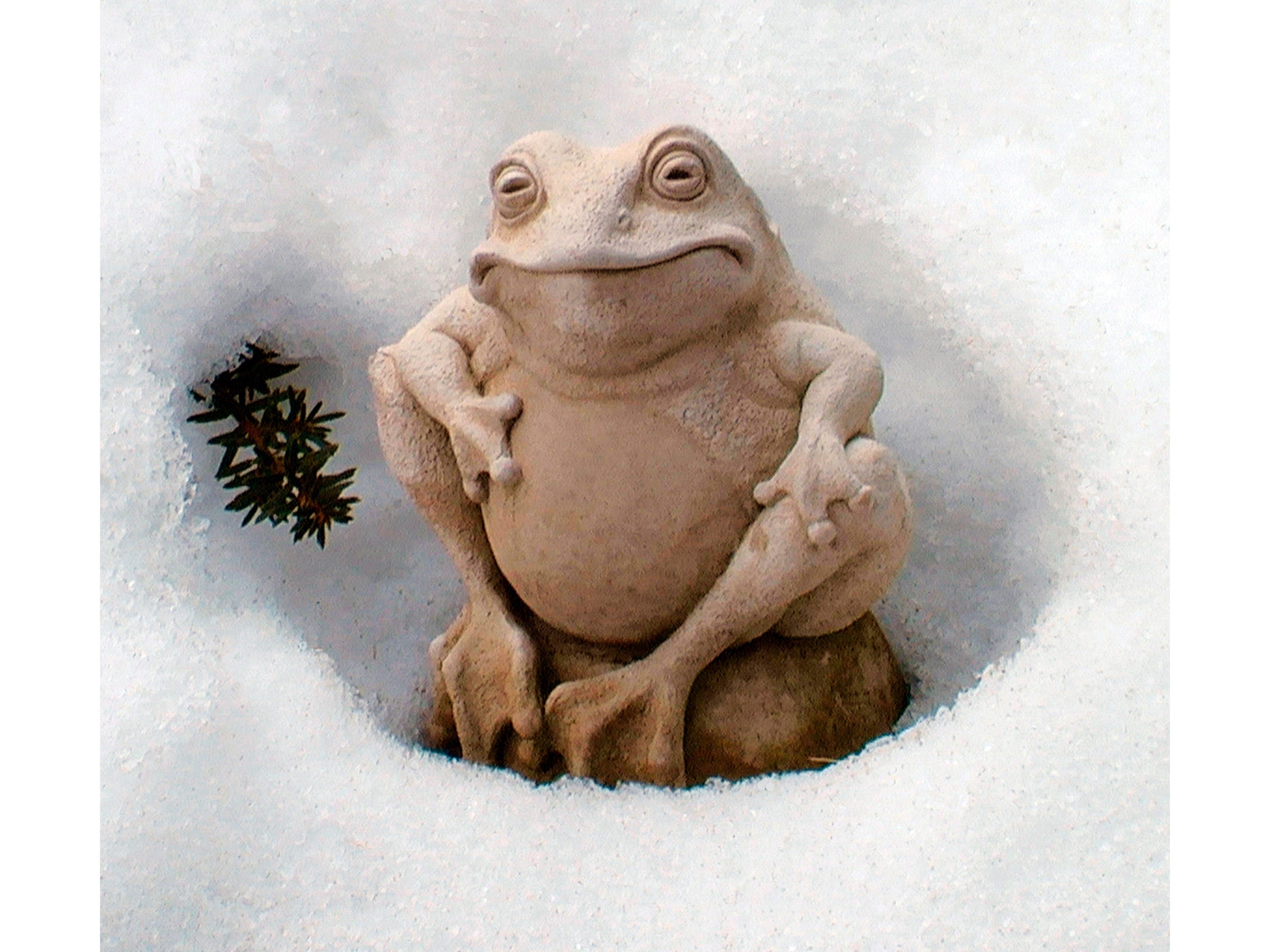 Frog Statue for Home & Garden, Frog Art Sculpture, Frog Home Decor, Frog Art Stone Sculpture, Frog Figurine, Frog on the Ball Garden Decor
