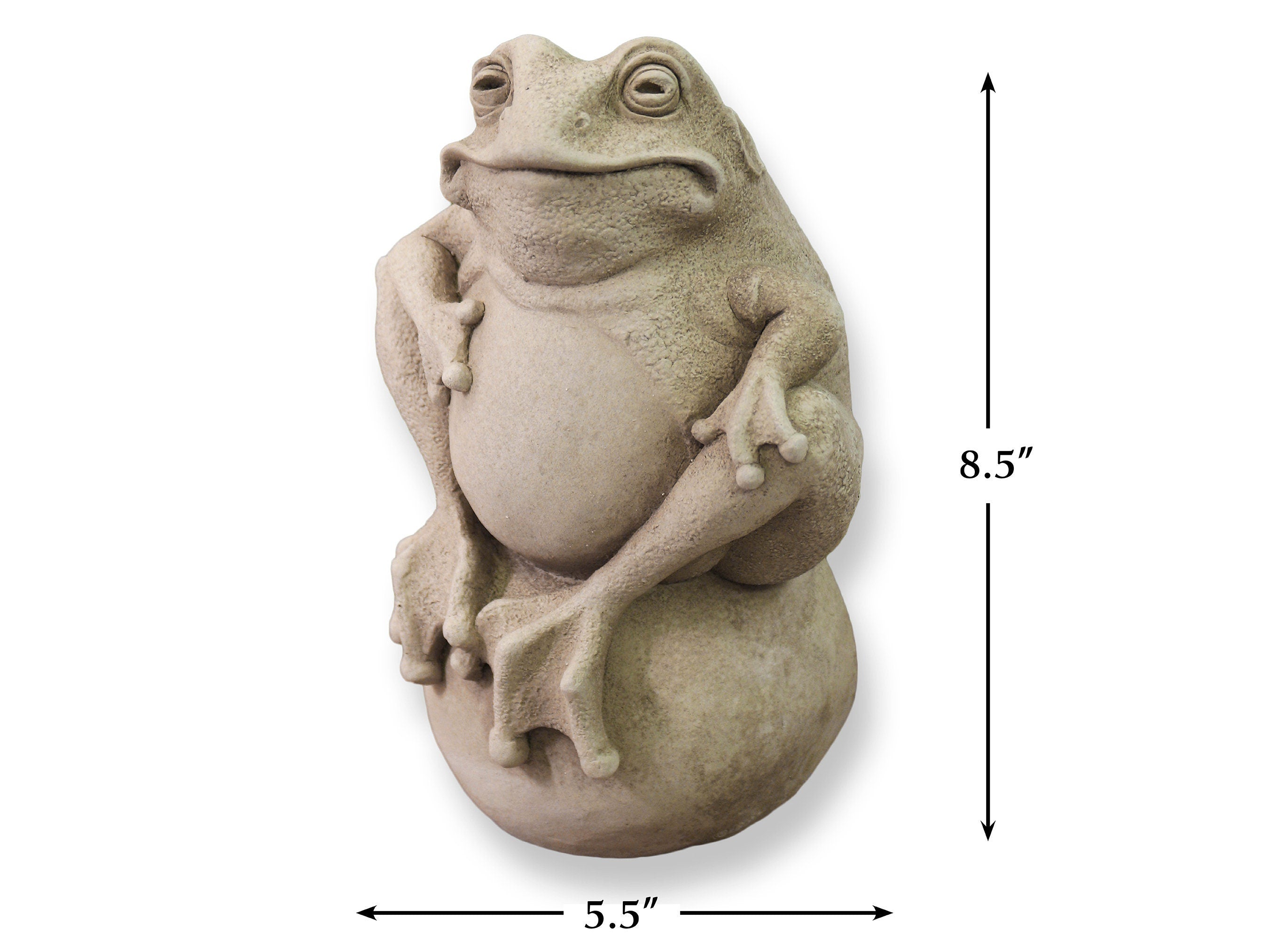 Frog Statue for Home & Garden, Frog Art Sculpture, Frog Home Decor, Frog Art Stone Sculpture, Frog Figurine, Frog on the Ball Garden Decor