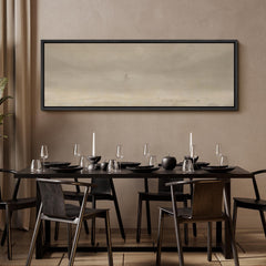 Jesus & Sheep Wall Art - Large Framed Minimalist Christian Canvas Prints, Pastoral Abstract Landscape in Soft Neutrals for Church Decor