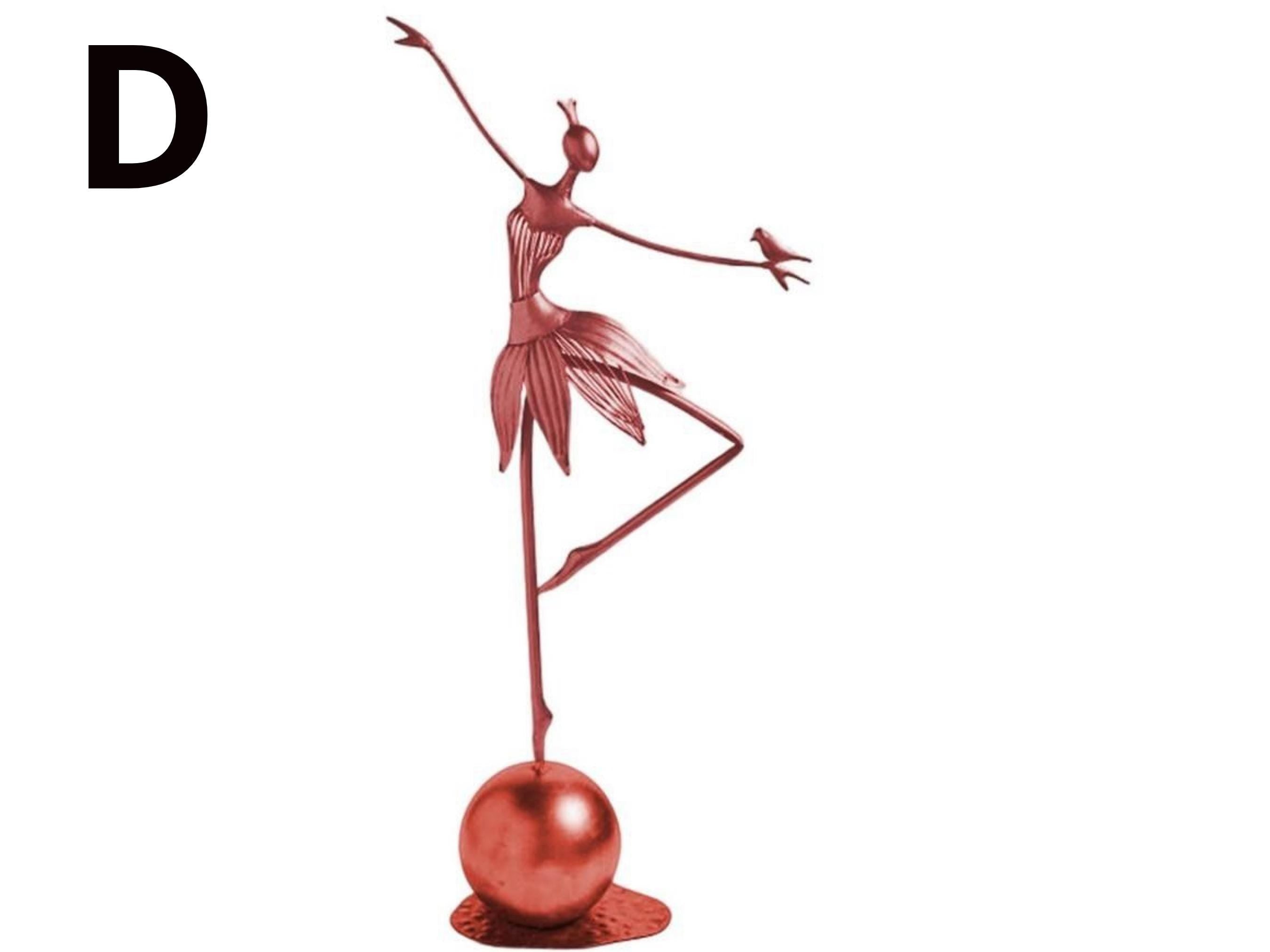 Metal Ballet Girl Sculpture: Garden Art Ornament