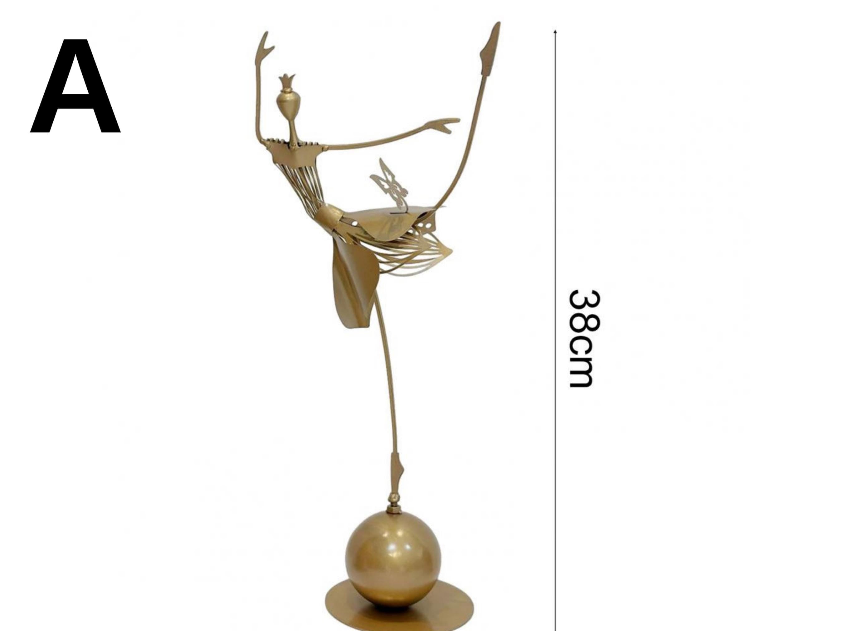 Metal Ballet Girl Sculpture: Garden Art Ornament