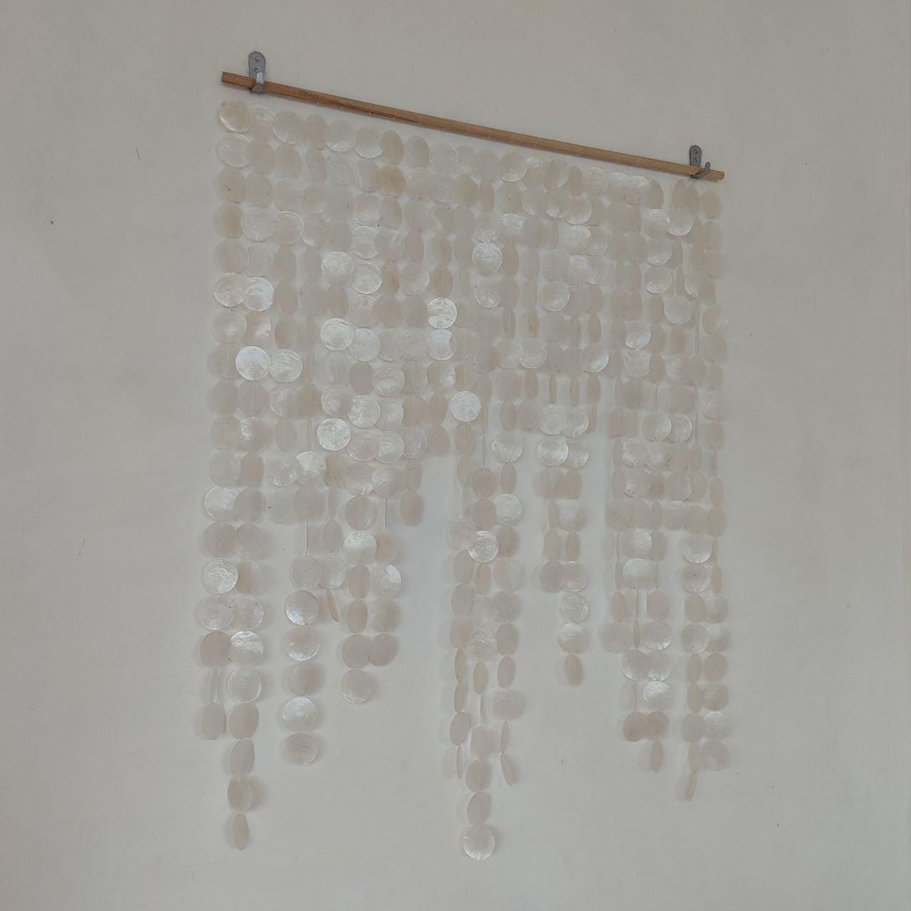Eco friendly bedroom wall decor: Capiz Shell Hanging art