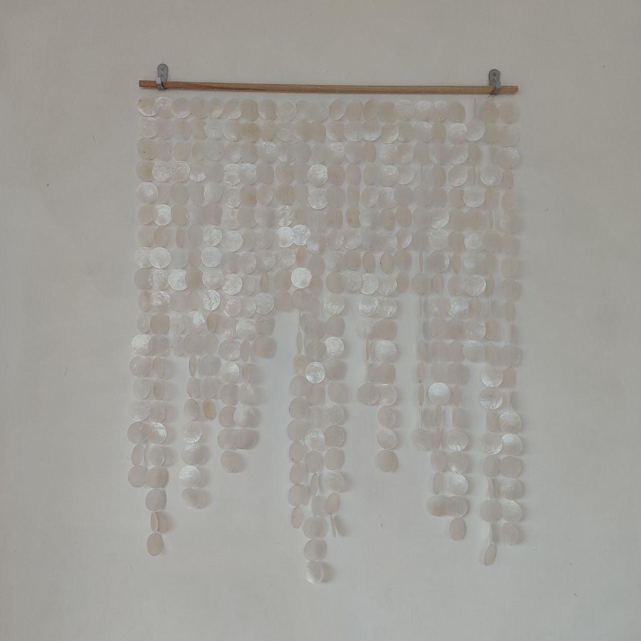 Eco friendly bedroom wall decor: Capiz Shell Hanging art