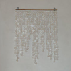 Eco friendly bedroom wall decor: Capiz Shell Hanging art
