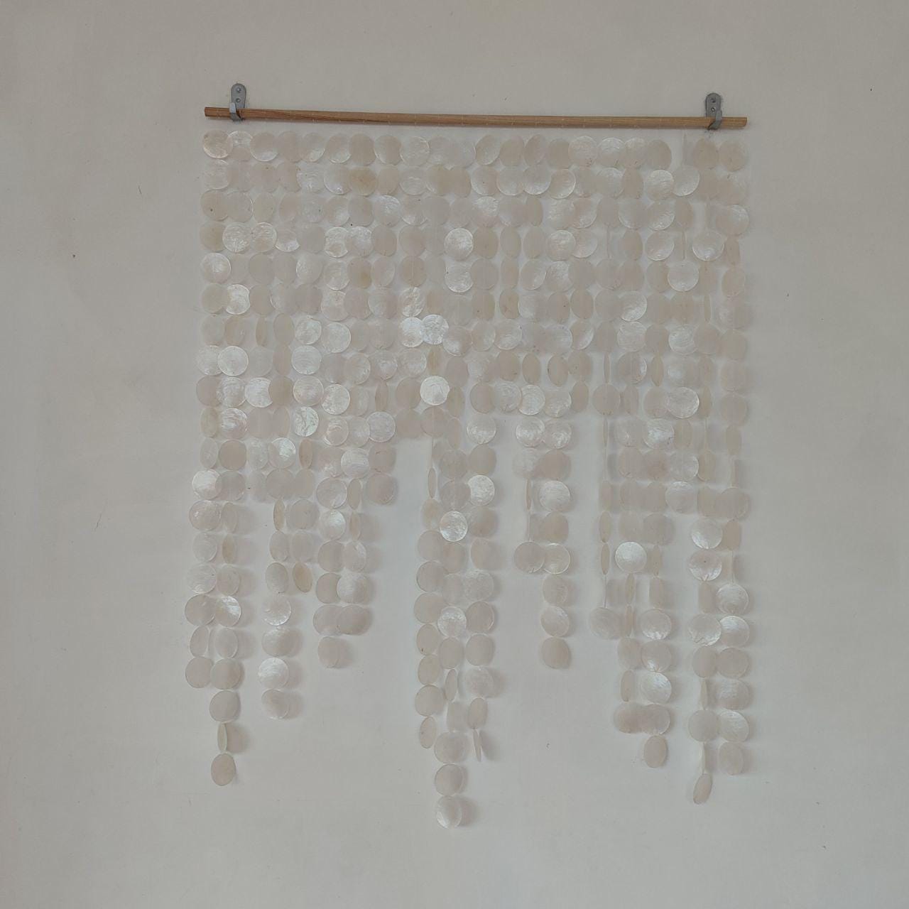 Eco friendly bedroom wall decor: Capiz Shell Hanging art