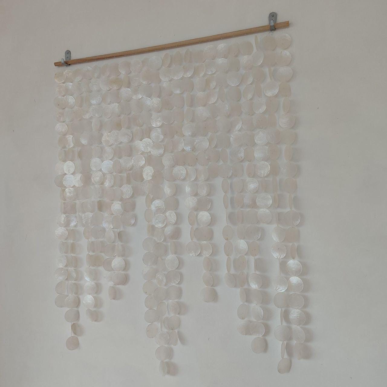 Eco friendly bedroom wall decor: Capiz Shell Hanging art