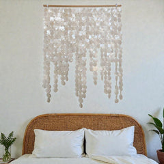 Eco friendly bedroom wall decor: Capiz Shell Hanging art