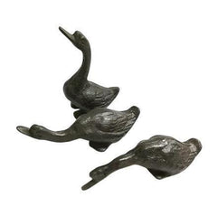 Cast Iron Set of 3 Geese - Rustic Garden Decor