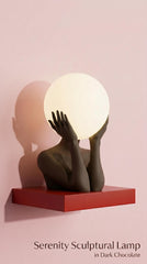 Sculptural Sphere Table Lamp, Modern Bedside Serenity, Artistic Ambient Light, Minimalist Home Decor