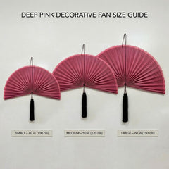 Pink Bamboo Wall Fan Decor | Boho Wall Art