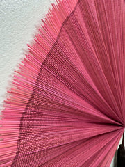 Pink Bamboo Wall Fan Decor | Boho Wall Art