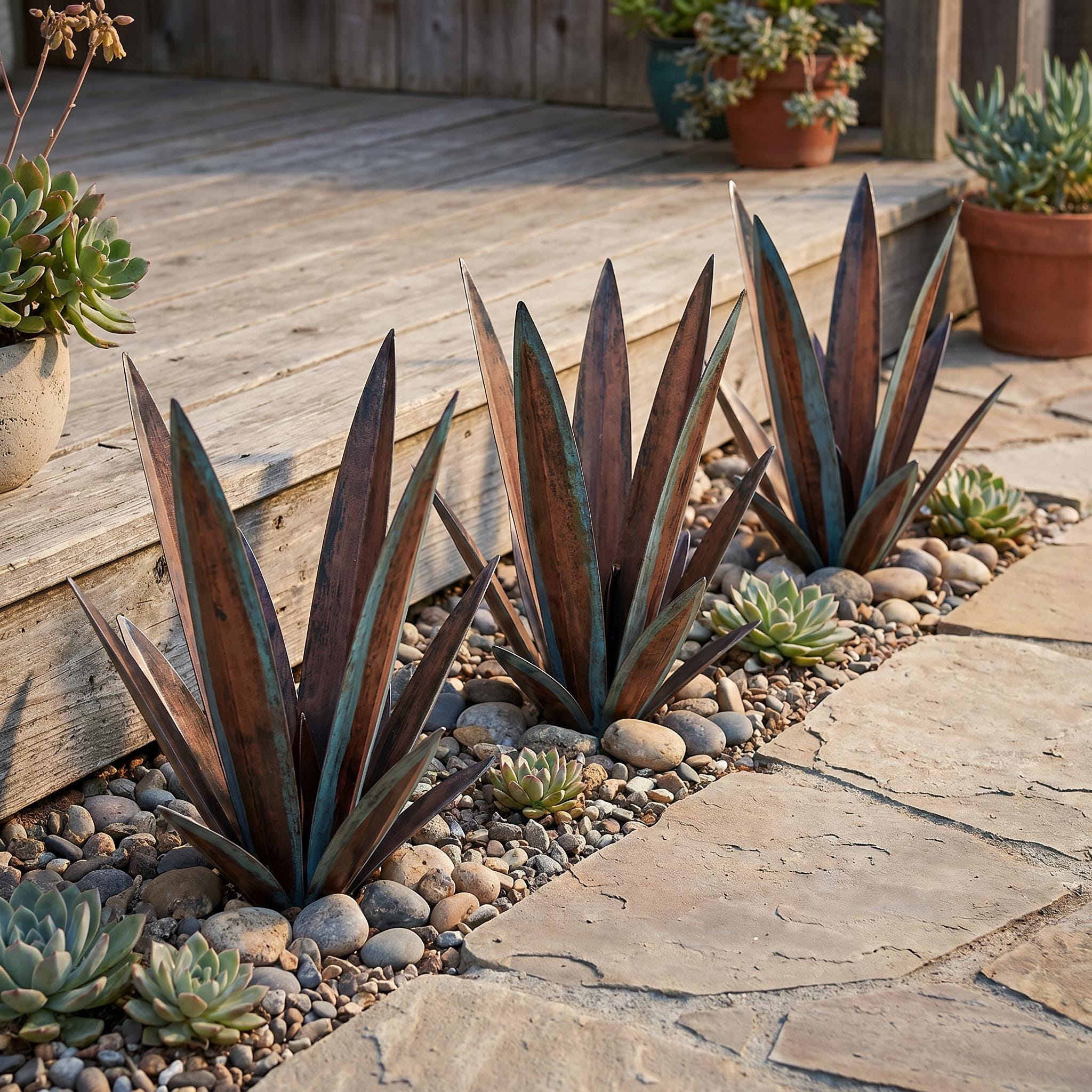 Glowing Solar Agave Garden Light, Outdoor Succulent Decor, Plant Lover Gift