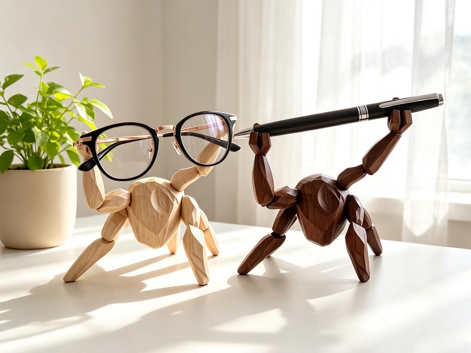 Rocky Figurine Sci Fi Desk Decor, 3D Printed Glasses/Pencil Holder