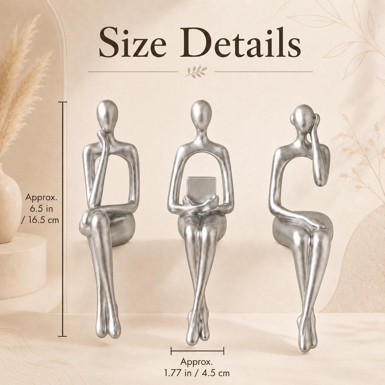 Abstract Sculpture Set, Modern Figurines, Desk Shelf Decor