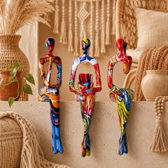 Abstract Sculpture Set, Modern Figurines, Desk Shelf Decor