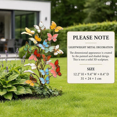 Colorful Metal Butterfly Garden Stakes, Iron Yard & Plant Pot Decor